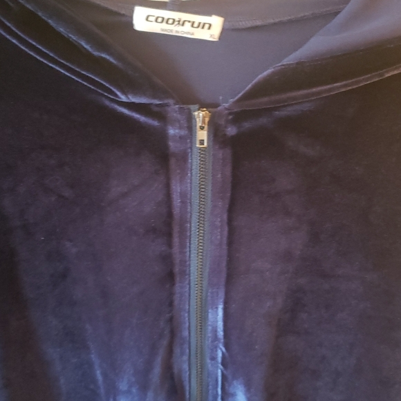 Velour Shorts Set Navy Blue NWOT XL - Picture 2 of 4